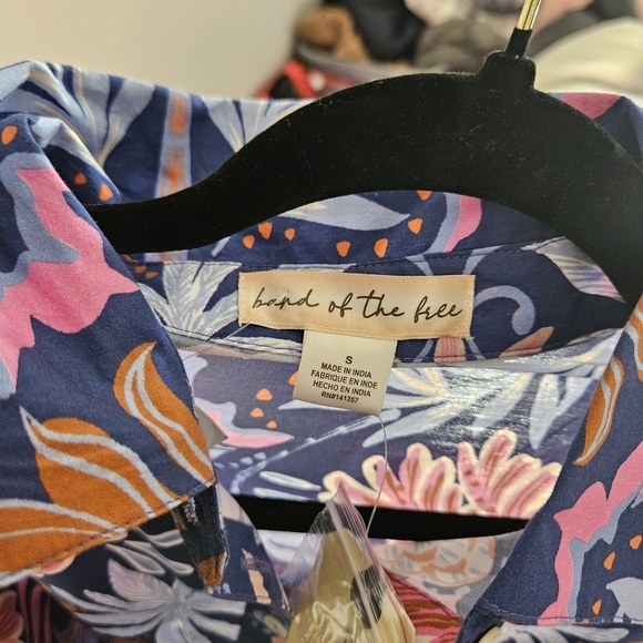 Band Of The Free Floral Mini Dress in Blue and Pink Size Small - Picture 6 of 6